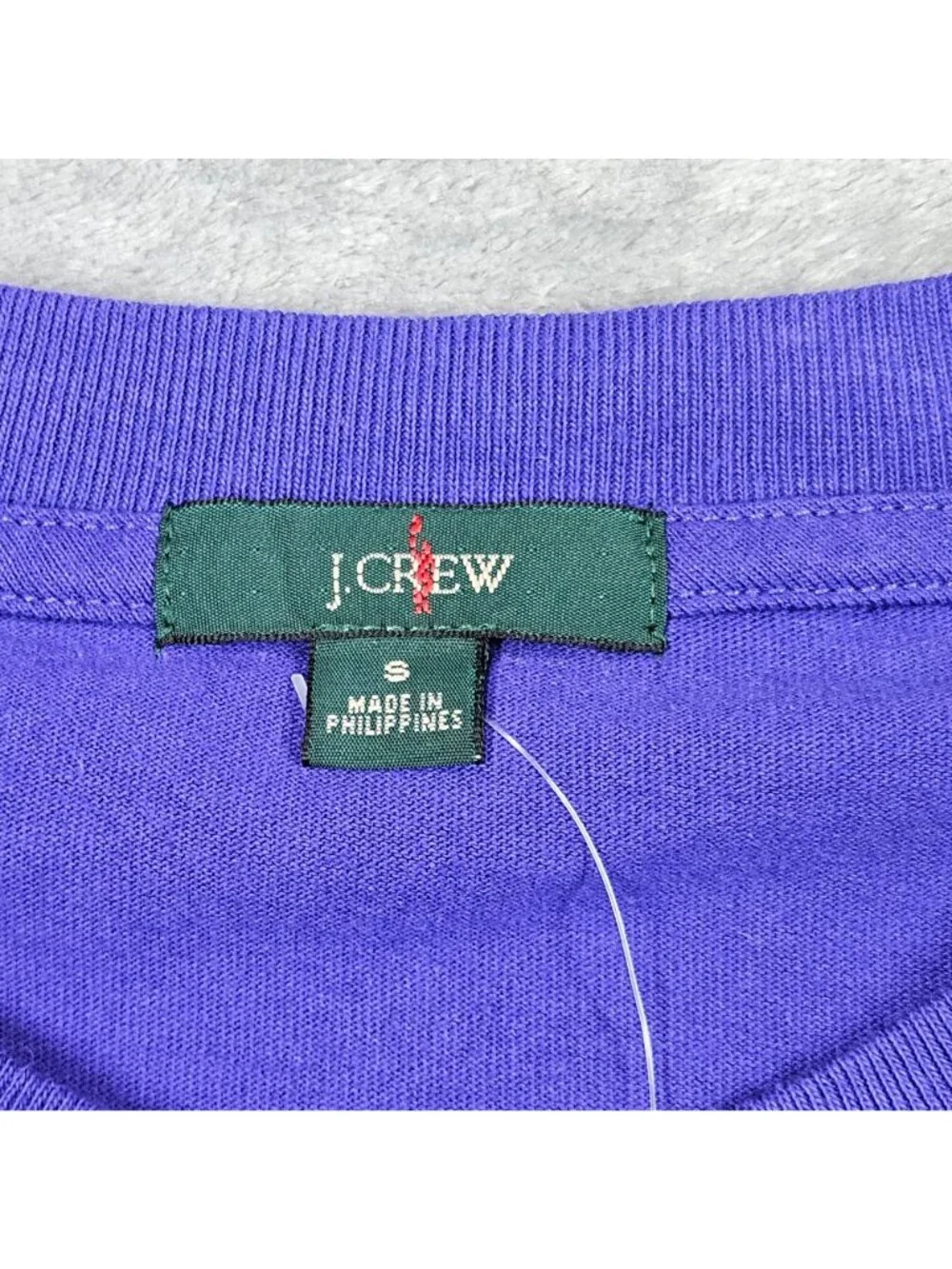 J Crew Shirt Mens S Purple Relaxed Cotton Pocket Tee BJ331 Oarsman Tag NEW